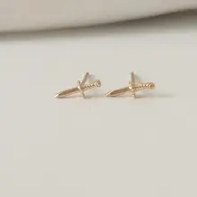 Серьги-гвоздики из стерлингового серебра 925 пробы