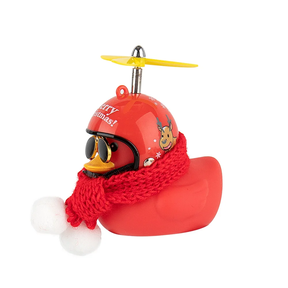 Weihnachten Geschenk Rot Gelb und Schwarz Ente Helm Gebrochen Wind Geschenk Nette Auto Innen Zubehör Auto Ornament Radfahren Dekoration – Detail 5
