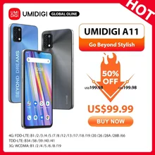 

UMIDIGI A11 Android 11 NEW Global Version 4GB+128GB 3GB+64GB Smartphone Helio G25 6.53" HD+16MP AI Triple Camera 5150mAh