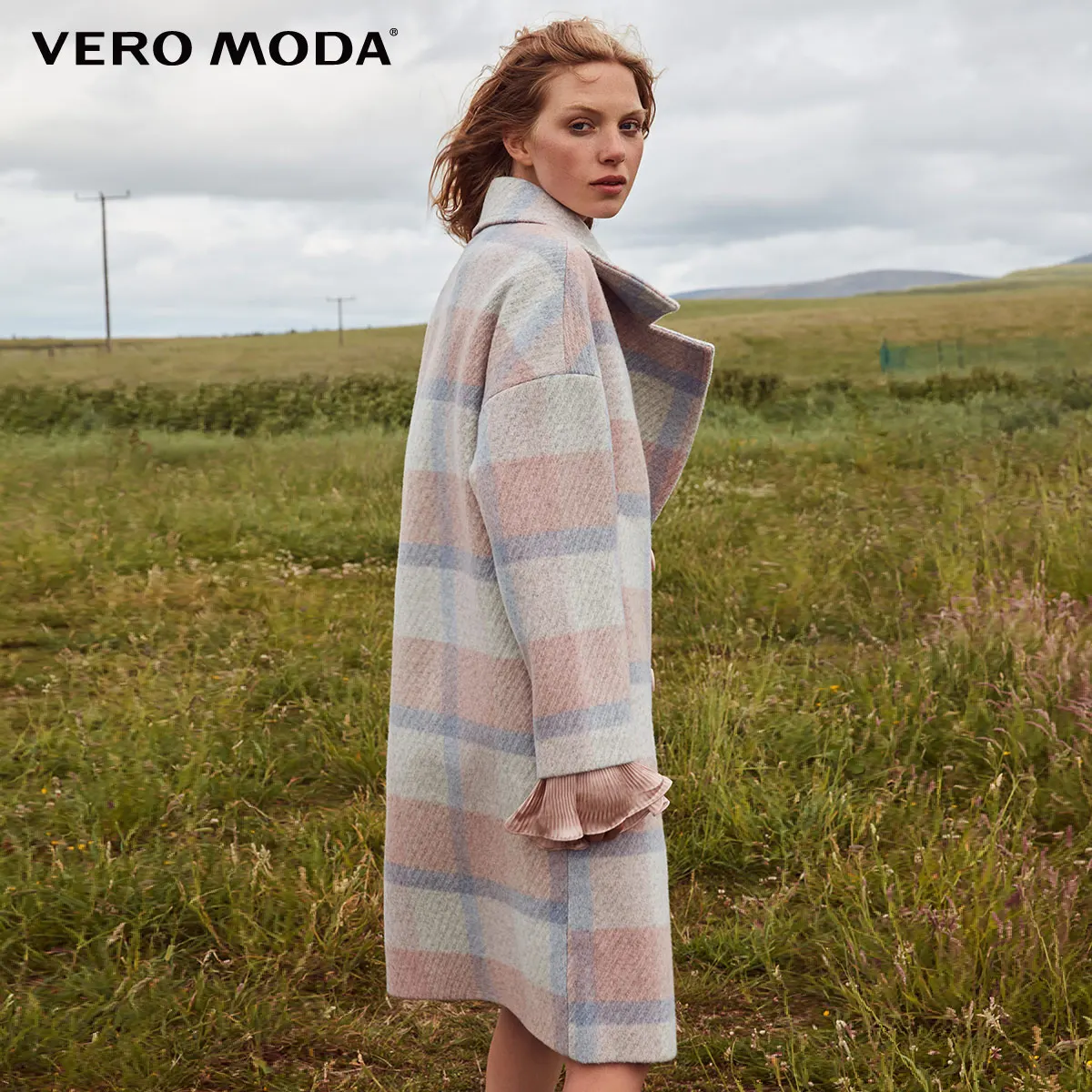 Kopen Vero Moda Vrouwen Plaid Double Breasted Wollen Jas | 318327557