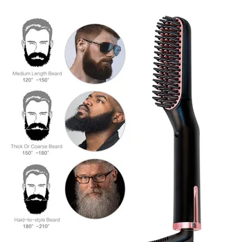 

Professional Beard Straightener Brush Hairdressing Comb Multifunctional Man Woman Hair Straightening Brush Beard Electric Comb