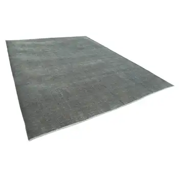 

283x382 Cm Grey Handmade Overdyed Large Area Rug-9x12 Ft