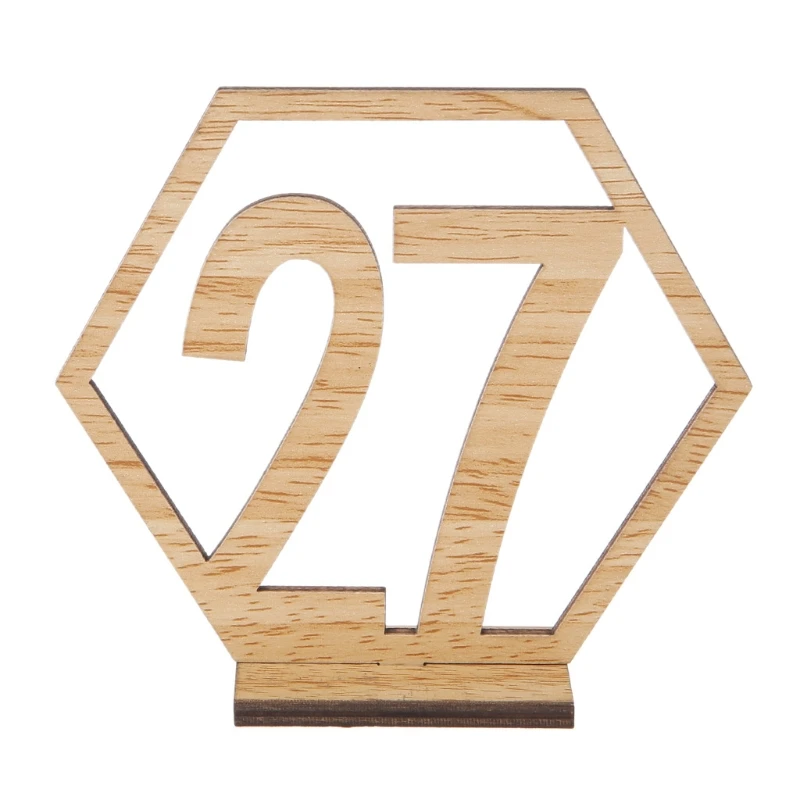 20x 21-40 шестигранный стол номер свадебные деревянные вывески стойка для приема центральный E65B
