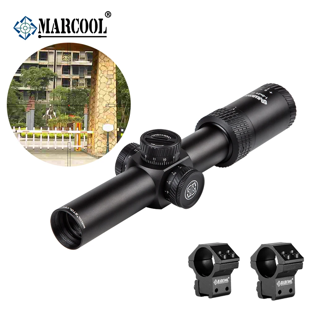 

MARCOOL 1-6x24 IR HD Optical Collimator Sight Air Rifle Short Dot Scope Hunting Riflescope Sniper Airsoft