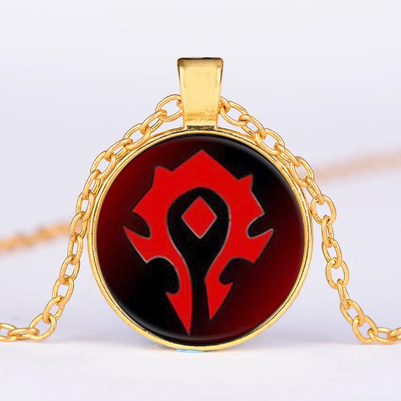 Style 3 SONGDA Горячая игра Мир Warcraft племенные метки ожерелье WOW Красный символ Орды ожерелья с подвесками для мужчин и женщин вентиляторы сувенирный подарок - Окраска металла: Style 3
