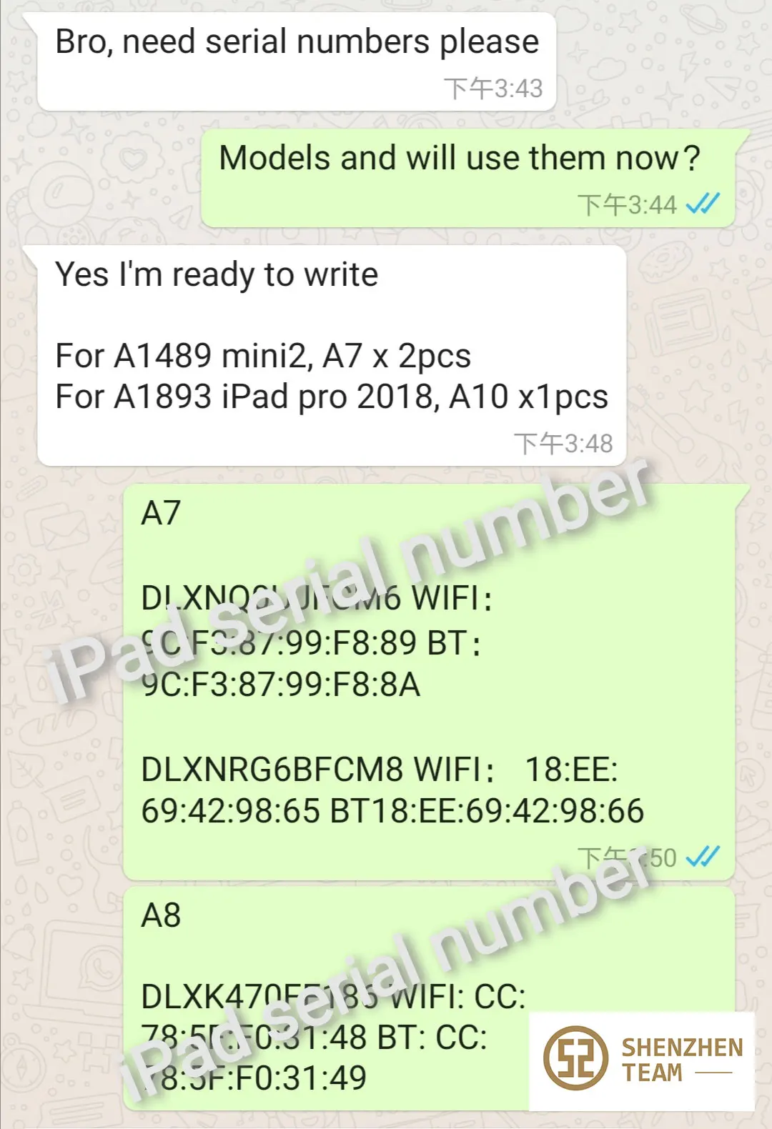 For I Pad Unlock Icloud Serial Number Wifi Address For Ipad  2/3/4/5/6/air1/air2/mini1/mini2/mini3/mini4 A6 A7 A8 Serial Number - Mobile  Phone Lcd Screens - AliExpress
