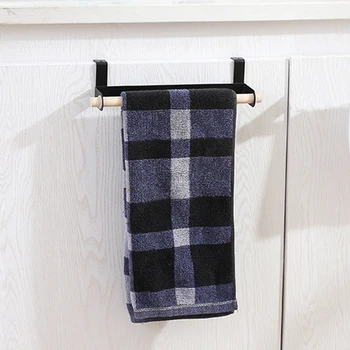 

single pole paper towel holder towel rack Bathroom Toilet Roll Paper Holder Cupboard Hanger Hook Kitchen Accessories black