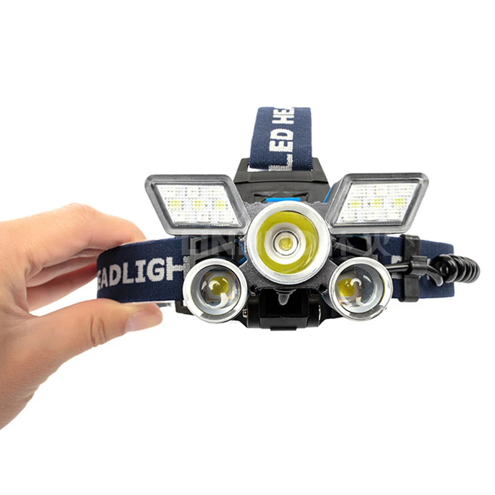 Многофункциональный H unting Рыбалка Открытый Кемпинг USB Led Перезаряжаемый индикатор контрольной лампы для пеших прогулок ультра яркий налобный фонарь