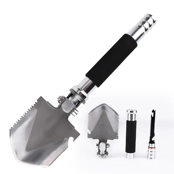 

Mini Multifunction Folding Camping Shovel With Magnetic Portable Carbon Steel Spade Outdoor Tourism Emergency Survival Equipment