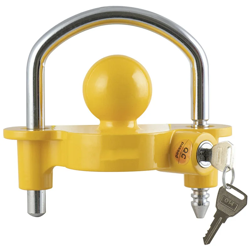 Heavy Duty Trailer Hitch Coupler Lock Boat Motorcycle Ball Height Adjustable Cast Steel Metal Universal |