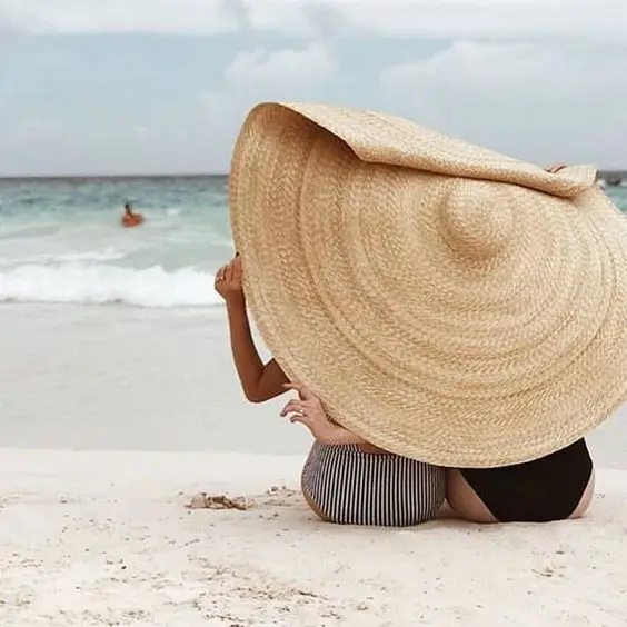Brim Straw Hat Collapsible Beach Gorras 