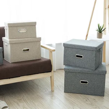 

Household Clothes Storage Box Large Foldable Storage Bin Storage Box Organizer Containers Basket Cube with Lid