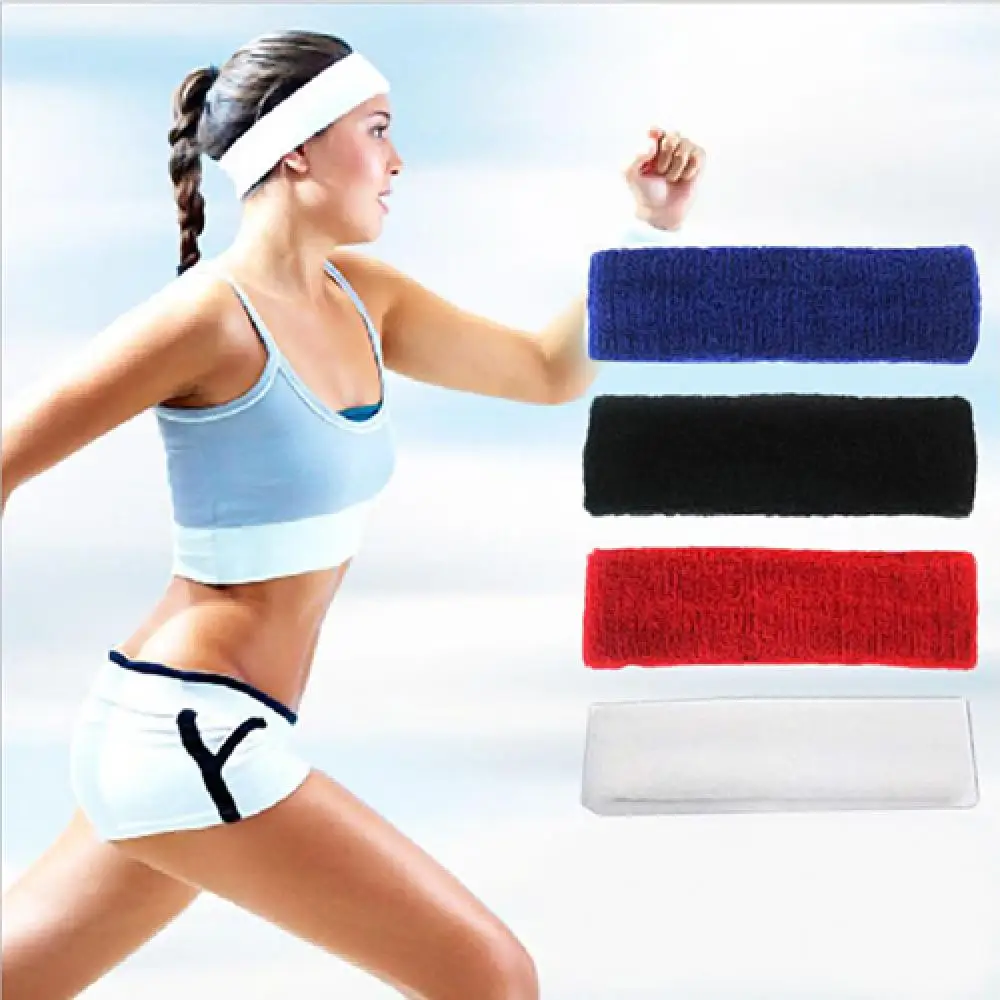 Quick dry Sweatband Sports Yoga Fitness Stretch Sweat Hair Band Gym Sport Safety Headband Headwear