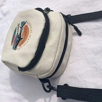 

Harajuku Women Canvas Small Crossbody Bags Street Style Mini Students Bag Casual Ladies Shoulder Bag X7XC