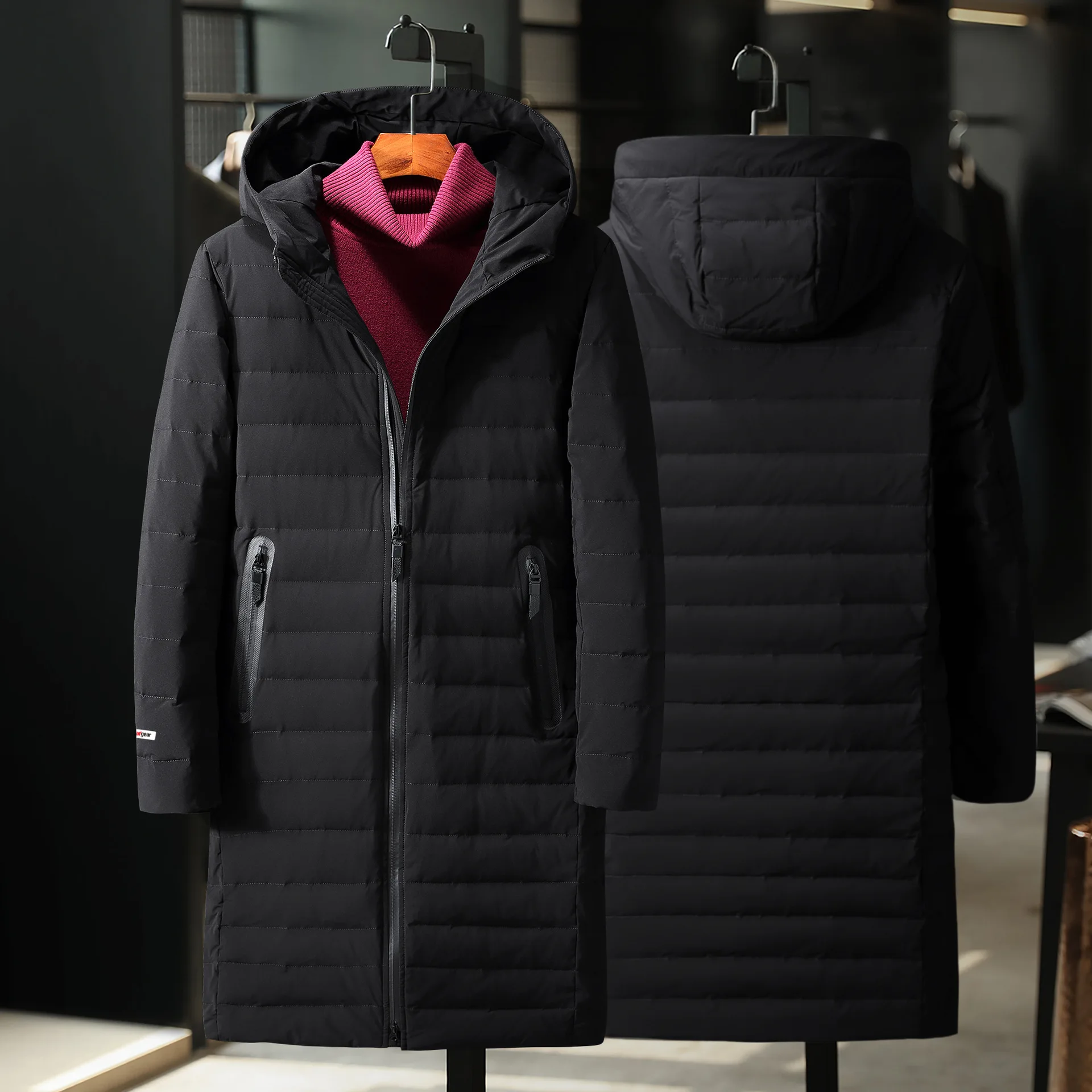 Customizable MEN'S down Jacket New Style Men's Long High-End Korean-style Slim Fit Outdoor Casual down Jacket Fashion