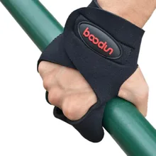 Мужские и женские спортивные перчатки для спортзала Гантели тяжелая атлетика Фитнес Тренировочные на полпальца перчатки защита ладони Нескользящая рукавица