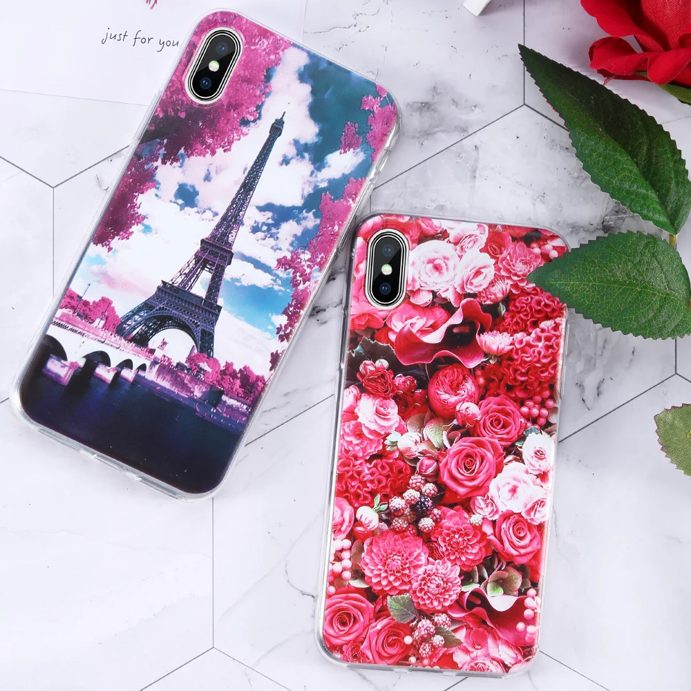 

KISSCAS Colorful Paint Soft Case For Samsung S9 S8 S7 Edge S10 Note10 Pro Cover Girly Case For Samsung S9Plus S8Plus S10Plus