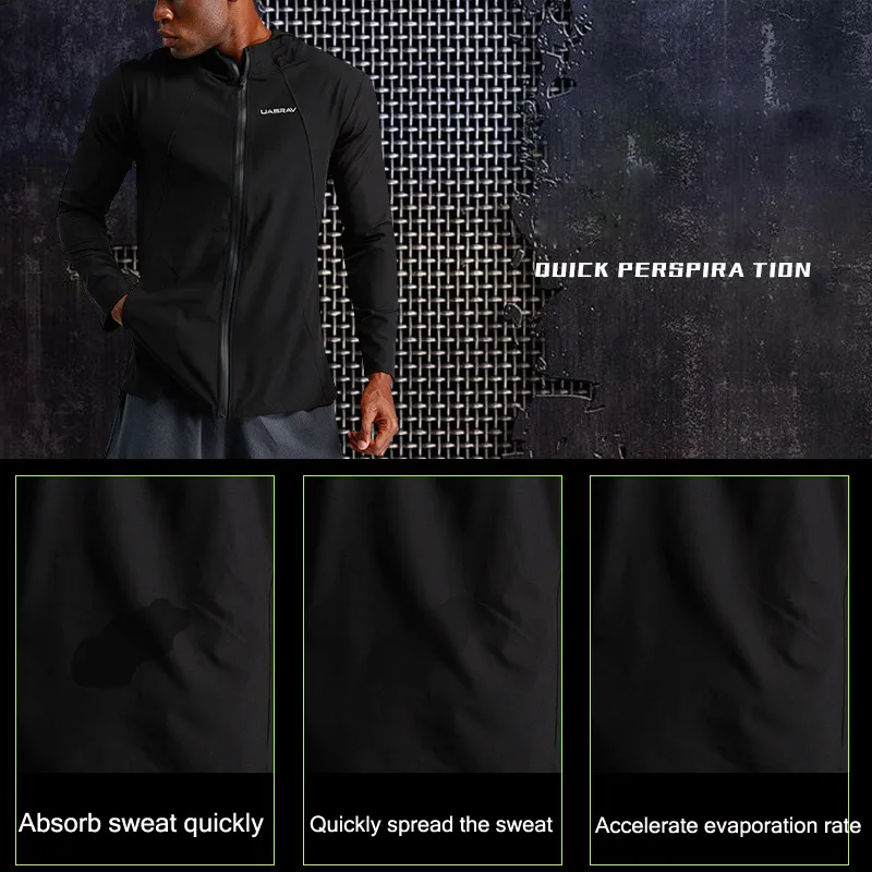 Осенние быстросохнущие спортивные комплекты мужская повседневная куртка с