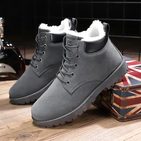 cotton winter ankle boots women shoes 2022 new arrival lace-up solid flock snow boots platform shoe woman sneaker plus size