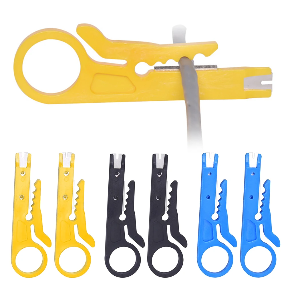 3PCS/set Mini RJ45 Network Cable Stripping Wire Cutter Cut Line Tool Wire Stripper Knife Crimper Pliers Crimping Tool