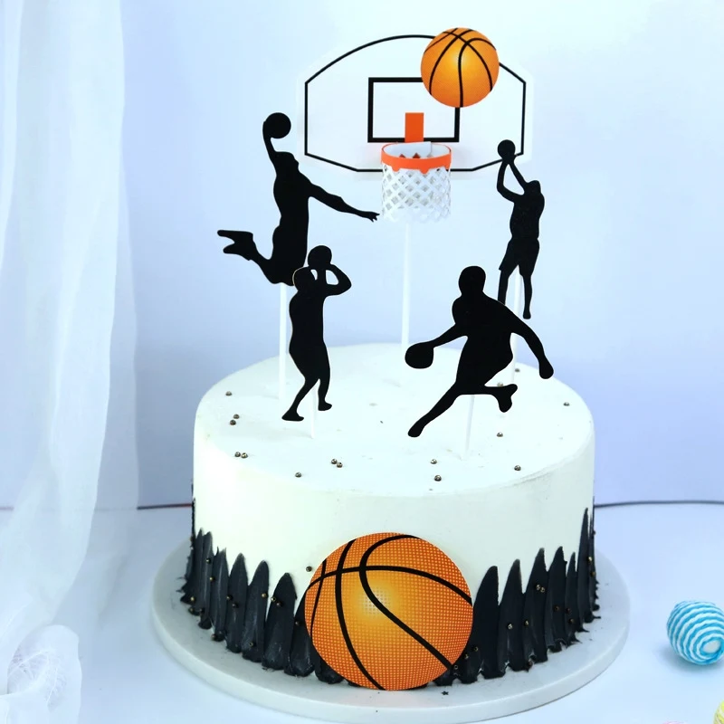 1set New Basketball Football Cupcake Topper Theme Sports Boy Happy Birthday Cake Topper For Kids Birthday Party Cake Decorations Cake Decorating Supplies Aliexpress