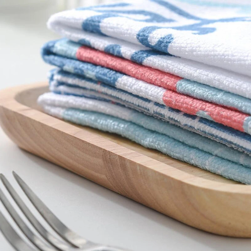 4Pcs/set Soft Polyester kitchen dish Cloth High-efficiency tableware Household Cleaning Towel kichen tools gadgets cosina 4Pcs/set Soft Polyester kitchen dish Cloth High-efficiency tableware Household Cleaning Towel kichen tools gadgets cosina