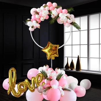 

Balloon Arch Balloons Ring Stand for Baby Shower Wedding Decoration Balloons Round Hoop holder birthday party baloon Circle bow
