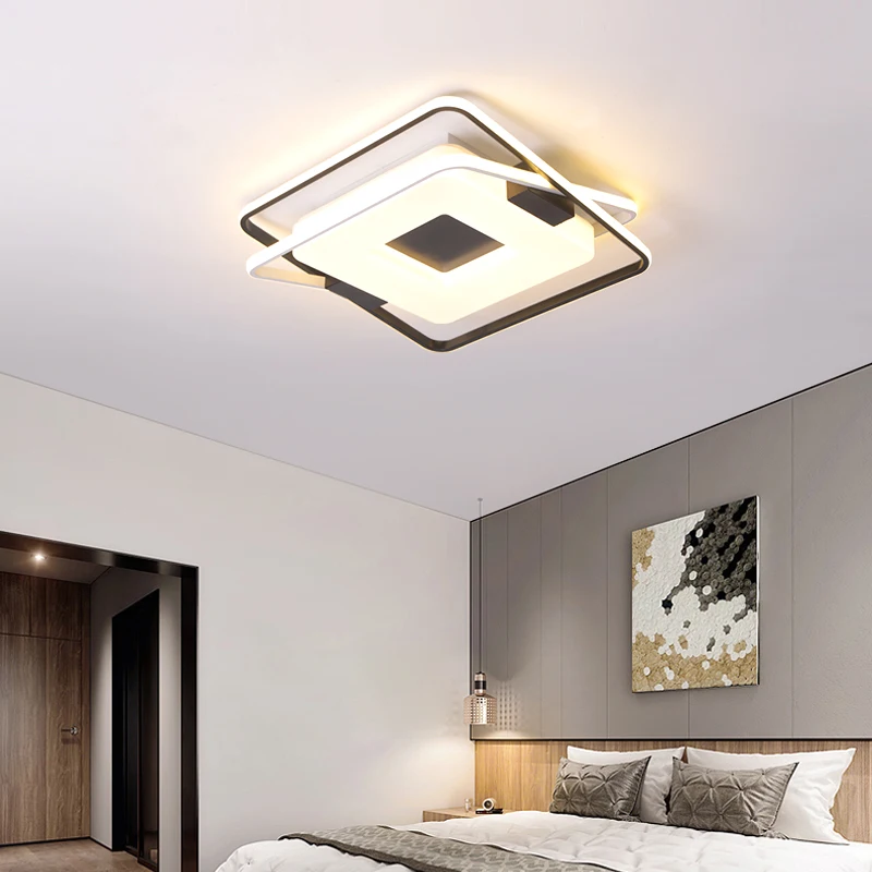 

VEIHAO Modern Round square Chandelier For Living Room Bedroom balcony AC85-265V home Led Ceiling Chandelier Lamp Fixtures