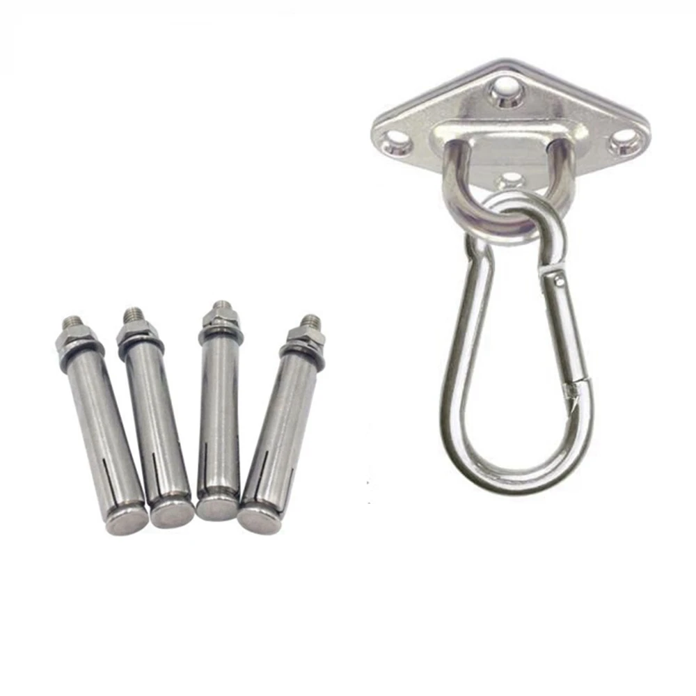 Stainless Steel Hammock Mount Base Suspension Ceiling Hooks Trapeze Swing Gym Hangers For Hammock Yoga Hanging Chair Heavy Duty 