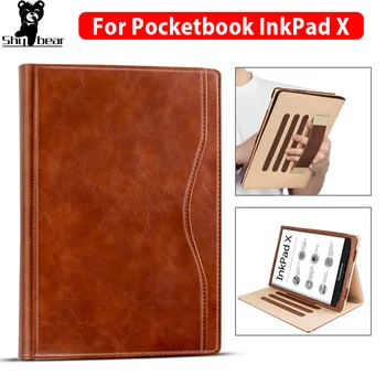 

For Pocketbook X 2020 folding case for Pocketbook InkPad X 10.3 Inch Pocketbook Case cover with Hand Holder stand leather capa