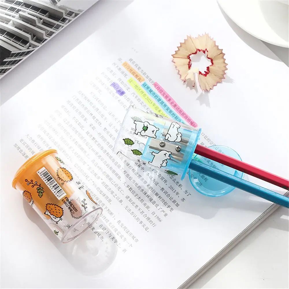 1 шт. креативная мультяшная точилка для карандашей портативная два отверстия