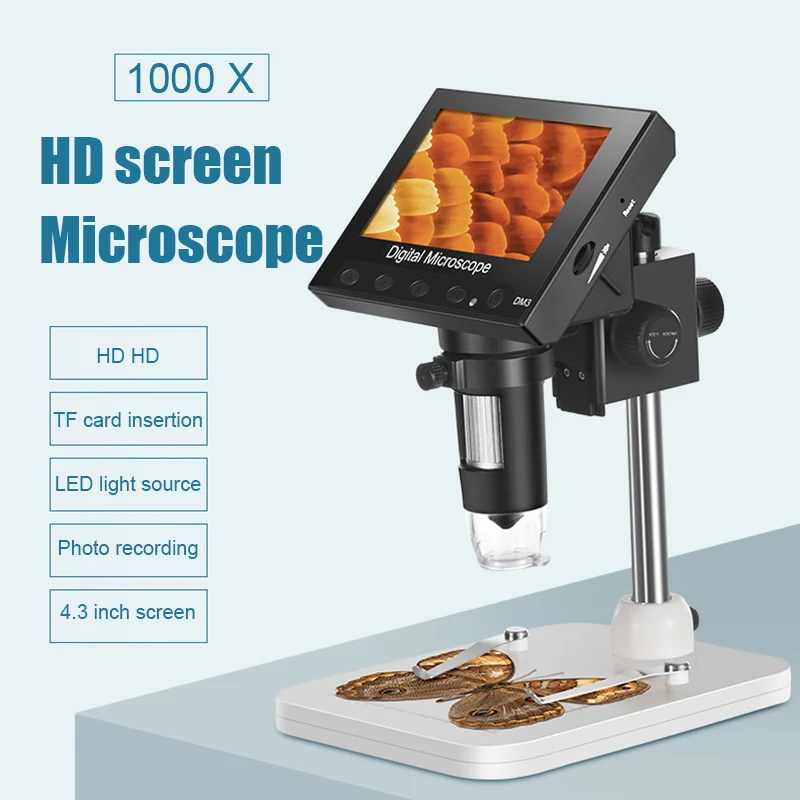 

4.3inch LCD Screen Digital Microscope Camera 10X to 600X Magnification High Definition Handheld Endoscope VJ-Drop