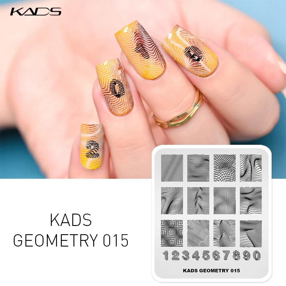 

New Arrival Nail Stamp Template Geometric Dynamic Line Image Nail Art Stamping Plate Stainless Steel Stencil For Nail Decoration