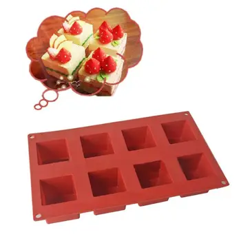 

8 Cavity Square Shape Cake Mold For Baking Dessert Ice-Creams Mousse Mould