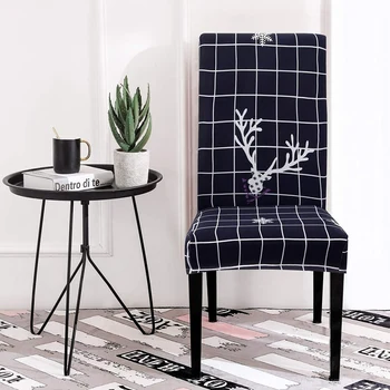 

NHBR-Christmas Dining Room Chair Covers Slipcovers,Fabric Fit Stretch Soft Removable Washable Comfortable Christmas Kitchen Chai