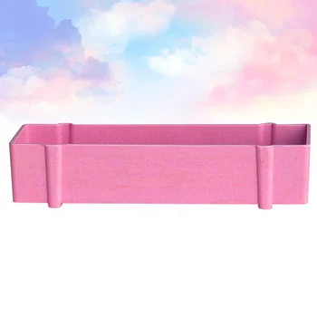 

1 Pc Nordic Style Rectangular Flower Pot Succulent Flower Pot Creative Decorative Flower Pot for Home Office (Pink)