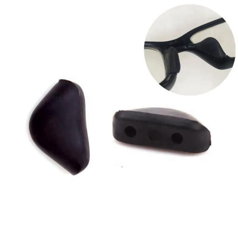 2Pair Two Hole Replacement Silicone Plug in Nose Pads for Eye Glasses
