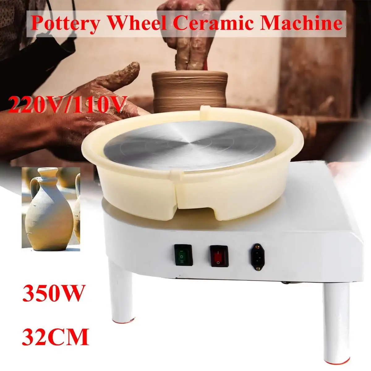 

Turning Electric Pottery Wheel Ceramic Machine 110V/220V 250W/350W 320mm Ceramic Clay Potter Kit For Ceramic Work Ceramics