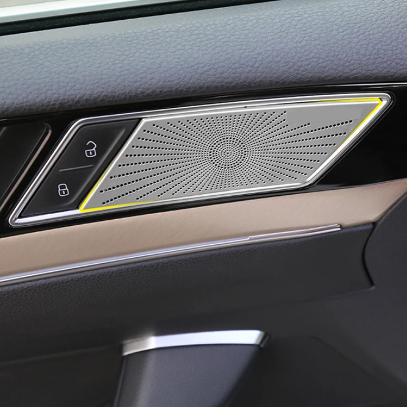 Per Vw Volkswagen Arteon 2017 2018 2019 Altoparlante Per Portiera Dell'Auto Sound Chrome Speaker Cover Trim Frame Sticker Accessori Interni