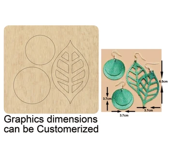 

Round Circle Earring Hollow Out Leaves Eardrop Cutting Mold Wood Dies For Leather Blade Rule Cutter For DIY Leather Cloth Crafts