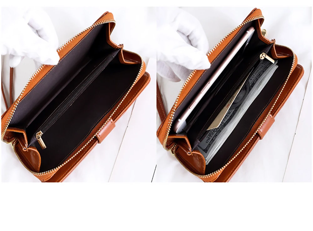 Women Oil Wax Leather Women's Wallet Female Purses Big Capacity Hasp Zipper Purse Ladies Long Wristlet Clutch Coin Card Holders Women Oil Wax Leather Women's Wallet Female Purses Big Capacity Hasp Zipper Purse Ladies Long Wristlet Clutch Coin Card Holders