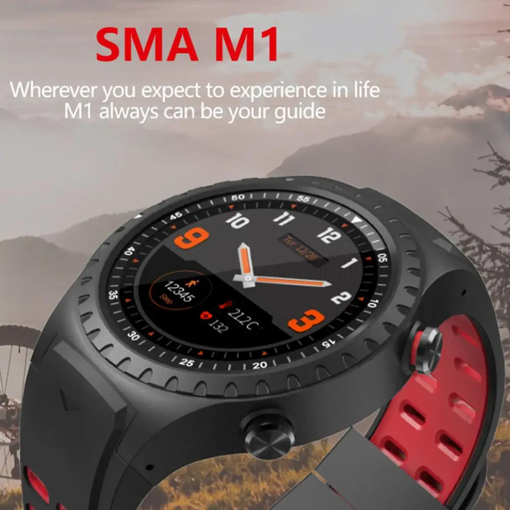 SMA-M1 GPS Sport Uhr Bluetooth Anruf Multi-Sport Modus Kompass Höhe Outdoor Sport Smart Uhr Relogio