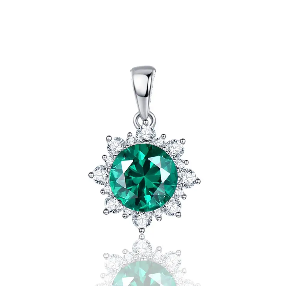 Куололит зултанит драгоценные камни подвески для женщин Твердые 925 пробы серебро Цвет Изменить диаспор рождественские украшения без цепи - Цвет камня: Emerald