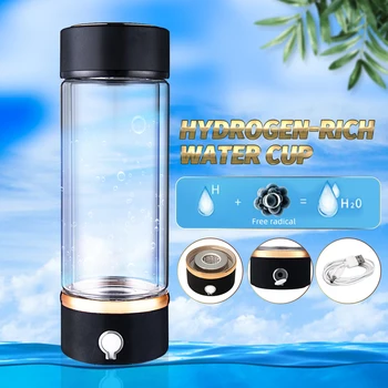 

Oxygen Ionizer Water Generator Alkaline Cup Rechargeable Portable For H2 High Pure Electrolysis Water Bottle 420ML