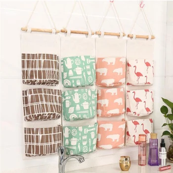 

Wall-mounted Storage Bag Door Organizer Hanging Bag Waterproof Cotton Storage Bag Closet Organizer Bedroom Creative Storage Rack