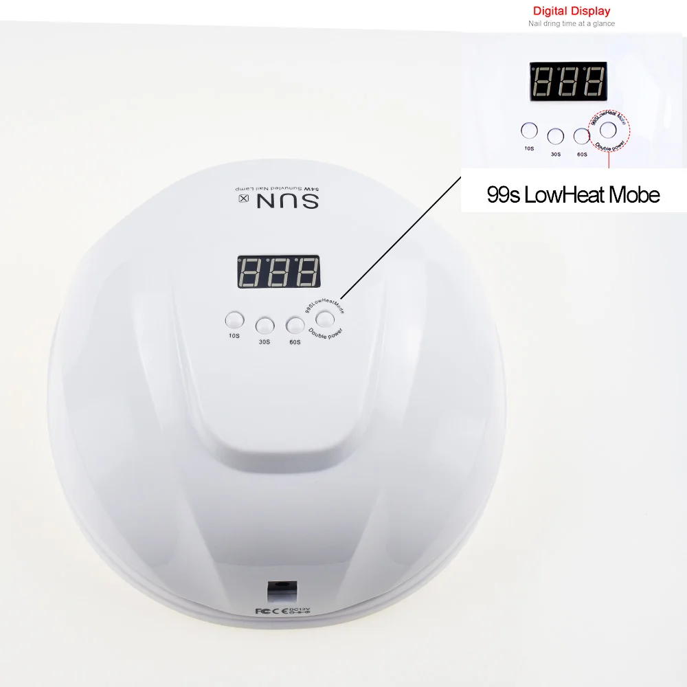  54W/48W UV LED Nail Lamp Nail Dryer for Curing Nail Gel Polish Manicure Machine with Timer button S