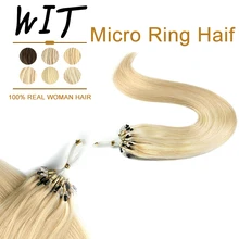 Aliexpress - WIT Pre Bonded Micro Ring Hair Extensions Human Hair Cold Fusion Invisible Microbeads Brazilian Straight Machine Made Remy 1G/1S