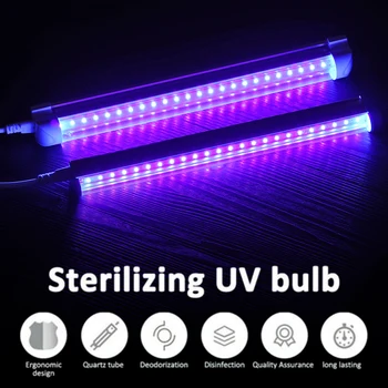 

LED Bulb UV Disinfection Lights Interface Integrated Bar Backlight Anti Mites Ultraviolet Curing Lamp US/EU Plug UVC Germicidal