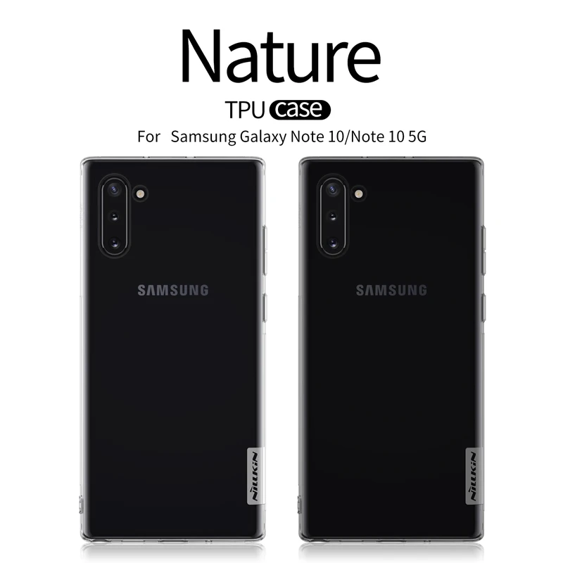 

For Samsung Galaxy note 10 plus phone case cover nillkin Transparent TPU Silicone soft back cover for Samsung note 10+ pro case