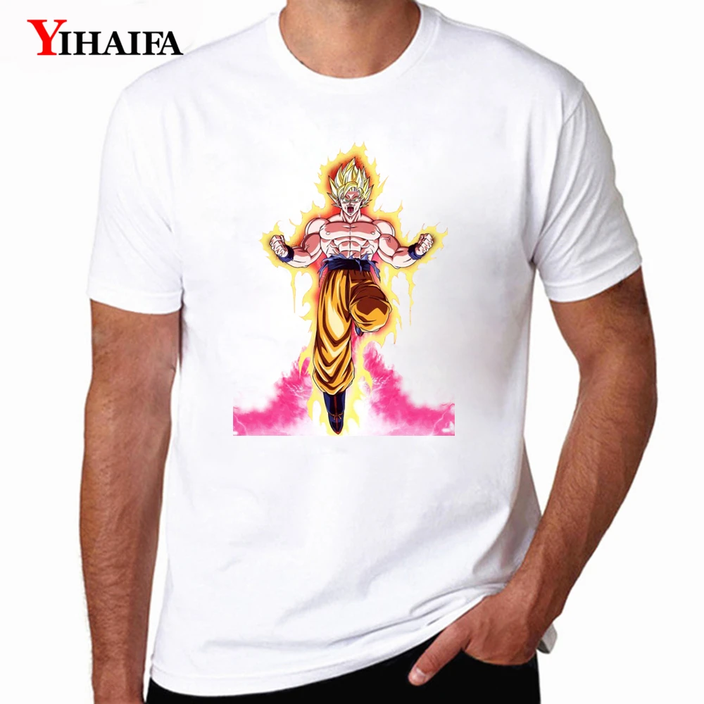 

Casual Men T-Shirt Galaxy Goku Cartoon Graphics Tees Short Sleeve Casual Tops Mens Funny T Shirts S-3XL